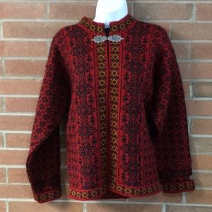 Dale of Norway Pure Wool Cardigan Pewter Clasp